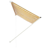 Retractable Awning 250x150 cm Yellow and White - Side View