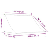 Retractable Awning 250x150 cm Yellow and White