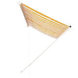 Retractable Awning 300x150 cm Yellow and White - Side View