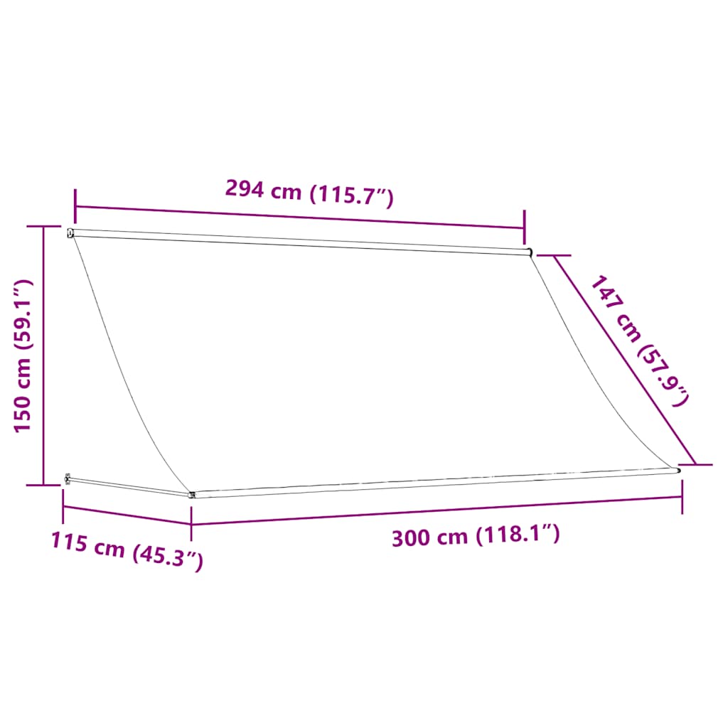 Retractable Awning 300x150 cm Yellow and White