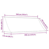 Retractable Awning 350x150 cm Anthracite - Low Angle
