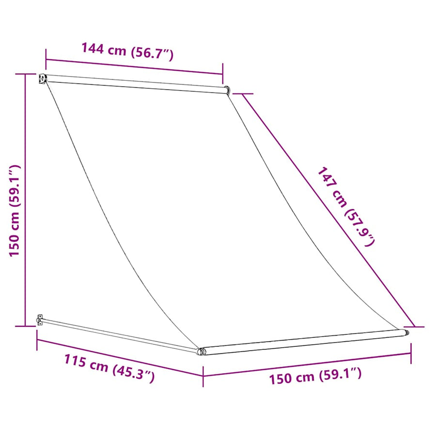 Retractable Awning 150x150 cm Cream