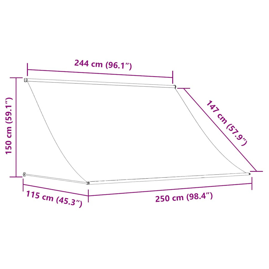 Retractable Awning 250x150 cm Cream