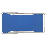 Folding Beach Chairs 2 pcs Steel and Oxford Fabric Blue - Rear View