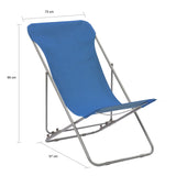 Folding Beach Chairs 2 pcs Steel and Oxford Fabric Blue - Extra Image