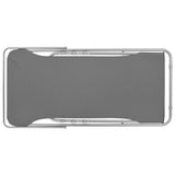 Folding Beach Chairs 2 pcs Steel and Oxford Fabric Grey - Rear View