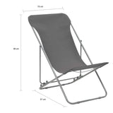 Folding Beach Chairs 2 pcs Steel and Oxford Fabric Grey - Extra Image