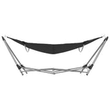 Hammock with Foldable Stand Black - Top-Down View