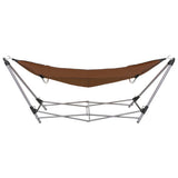 Hammock with Foldable Stand Brown - Side View