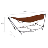 Hammock with Foldable Stand Brown - Extra Image