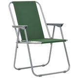 Folding Camping Chairs 2 pcs 52x59x80 cm Green - Front View