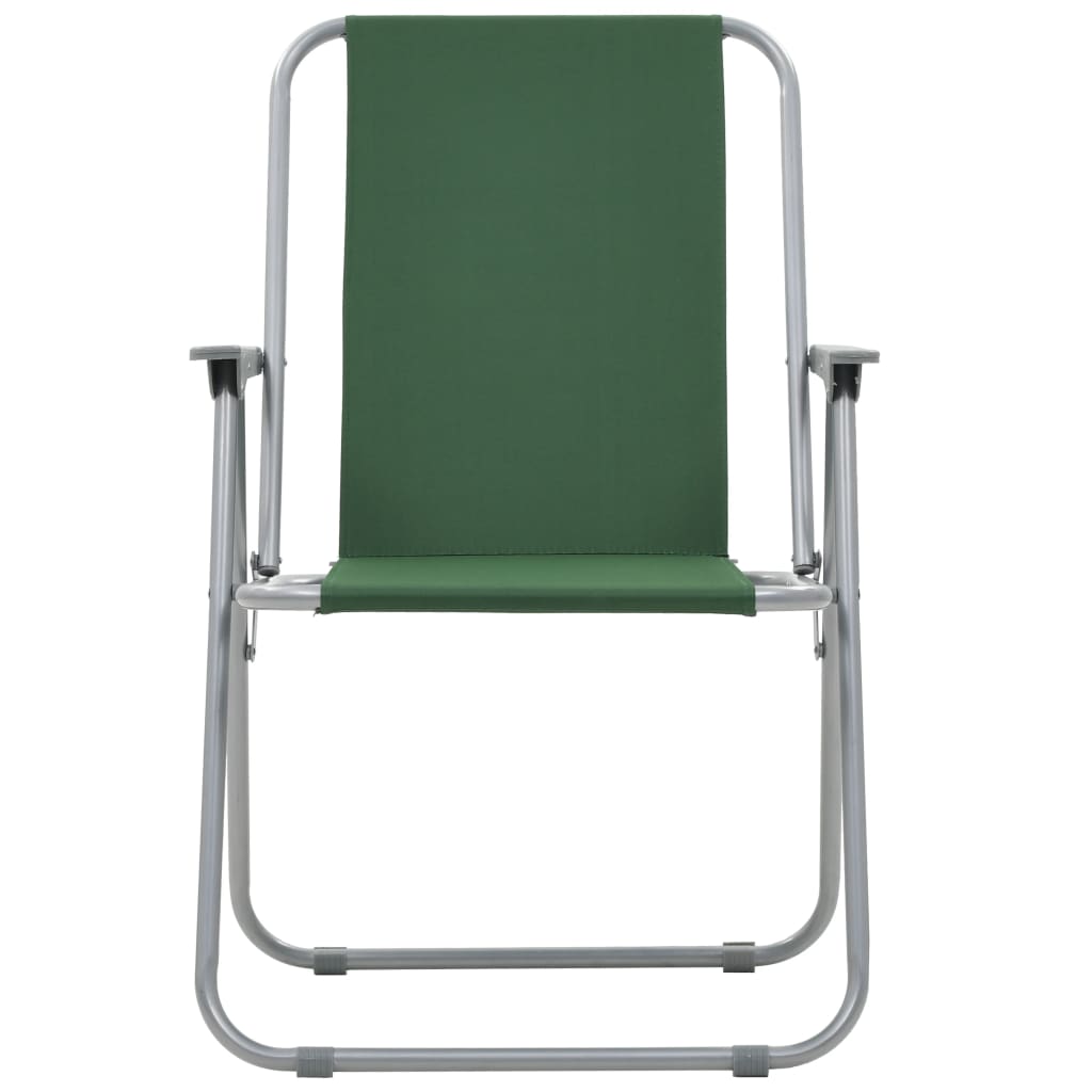 Folding Camping Chairs 2 pcs 52x59x80 cm Green