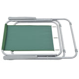 Folding Camping Chairs 2 pcs 52x59x80 cm Green - Top-Down View