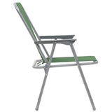 Folding Camping Chairs 2 pcs 52x59x80 cm Green - Rear View