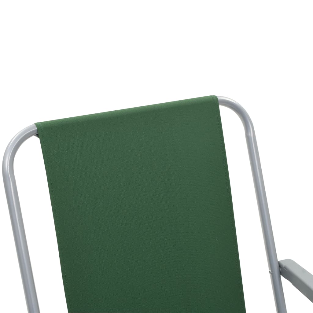 Folding Camping Chairs 2 pcs 52x59x80 cm Green