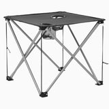 Camping Table and Chair Set 3 Pieces Grey - 45-Degree Angle