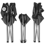 Camping Table and Chair Set 3 Pieces Grey - Rear View