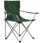 Camping Table and Chair Set 3 Pieces Green