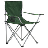 Camping Table and Chair Set 3 Pieces Green - Top-Down View