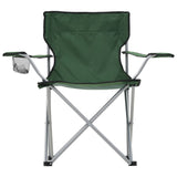 Camping Table and Chair Set 3 Pieces Green - 45-Degree Angle