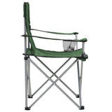 Camping Table and Chair Set 3 Pieces Green - Rear View