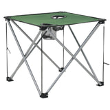 Camping Table and Chair Set 3 Pieces Green - Low Angle