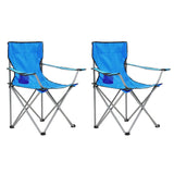 Camping Table and Chair Set 3 Pieces Blue - Front View