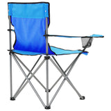 Camping Table and Chair Set 3 Pieces Blue - Rear View