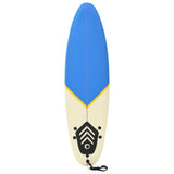 Surfboard 170 cm Blue and Cream - Side View