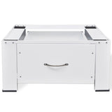 Pedestal for Washing Machine White with Drawer