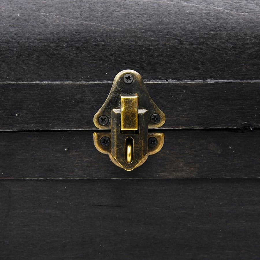 Treasure Chest Wood Black 90x51x42 cm