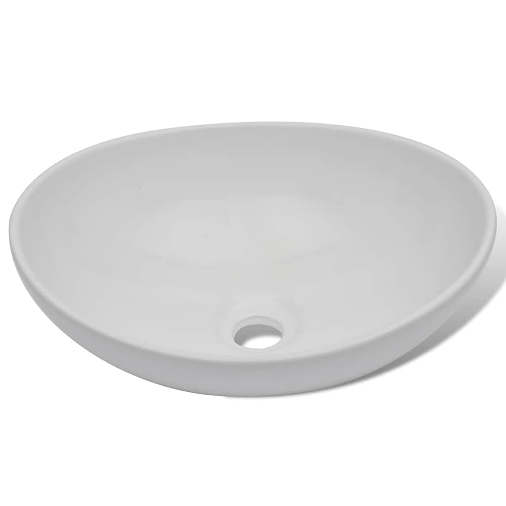 Ceramic Basin 40x33 cm Oval White