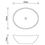 Ceramic Basin 40x33 cm Oval White