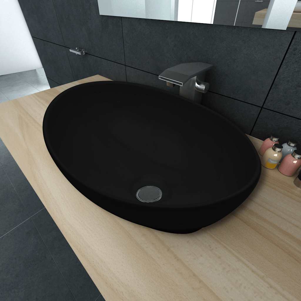 Ceramic Basin 40x33 cm Black