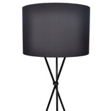 Floor Lamp with Stand Black 139 cm - Front View