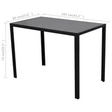 Dining Set 5 Pieces Artificial Leather Black - 45-Degree Angle