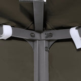 2-Tier Gazebo Top Cover 310 g/m² 3x3 m Taupe - Top-Down View