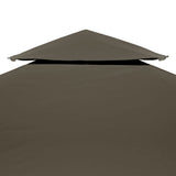 2-Tier Gazebo Top Cover 310 g/m² 4x3 m Taupe