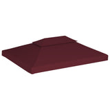 2-Tier Gazebo Top Cover 310 g/m² 4x3 m Bordeaux - Front View