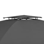 Garden Marquee Pavilion Tent with Curtains Hexagonal 360x265 cm