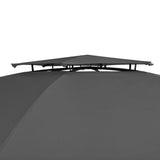 Garden Marquee Pavilion Tent with Curtains Hexagonal 360x265 cm - Top-Down View