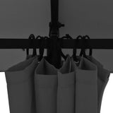 Garden Marquee Pavilion Tent with Curtains Hexagonal 360x265 cm - 45-Degree Angle