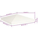 Gazebo Top Cover 310 g/m² 3x3 m Cream White - Rear View