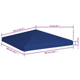 Gazebo Top Cover 310 g/m² 3x3 m Blue