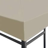 Gazebo Top Cover 310 g/m² 4x3 m Beige - Side View