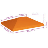 Gazebo Top Cover 310 g/m² 4x3 m Orange