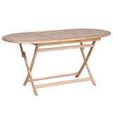 Folding Garden Table 160x80x75 cm Solid Teak Wood