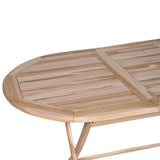 Folding Garden Table 160x80x75 cm Solid Teak Wood - Rear View