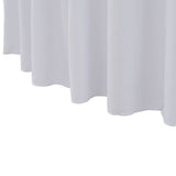 2 pcs Stretch Table Covers with Skirt 180x74 cm White - Side View