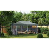 Folding Pop-up Partytent with Sidewalls 3x6 m Anthracite - Top-Down View